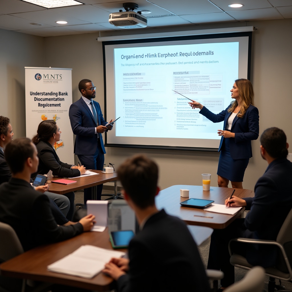 Workshop session about preparing documents for bank applications