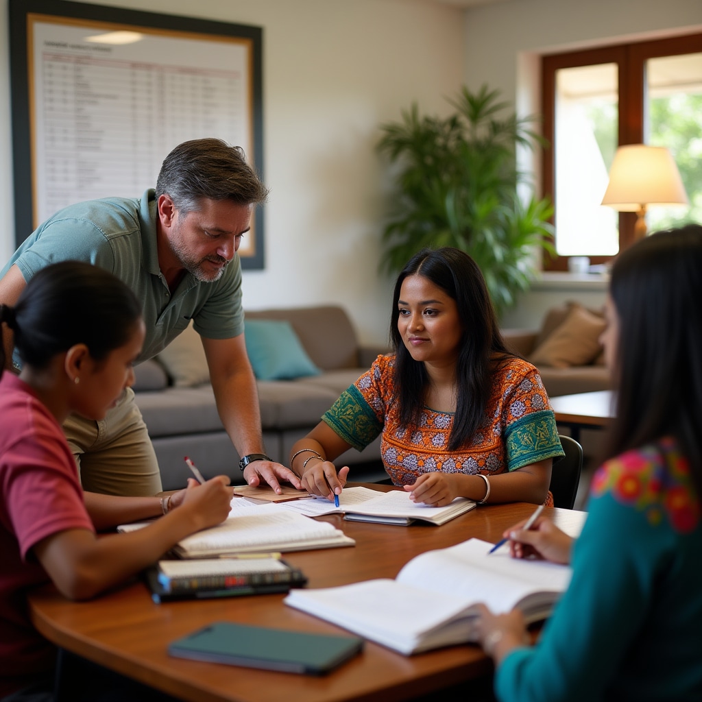 Business owners learning basic bookkeeping in workshop setting